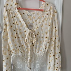Free People Wrap Floral Top